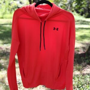 Under Armour Red Pullover Hoodie Loose Fit Size M